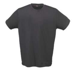 Funktionel T-shirt i en metervare med den behagelige følelse af bomuld på indersiden og Cooldry polyester på ydersiden. Metervaren kan ånde og transportere fugt væk fra kroppen. Halsudskæring med stikninger og diskret vævet nakkebånd. Slids forneden. OEKO-TEX 100 certificeret. Findes i herre- og damemodel.