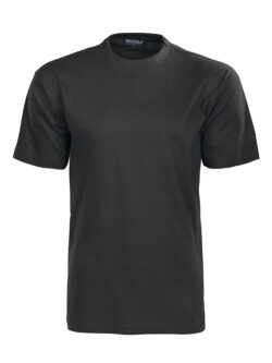 Klassisk T-shirt med flot halskant med dobbeltsøm. Sømløs med forstærket nakkebånd