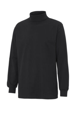 Klassisk polotrøje i single jersey med høj rullekrave. Nakke og manchetter er forstærket med elastan. OEKO-TEX 100 certificeret.