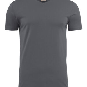 Moderne V-hals T-shirt med forstærkede skuldersømme og hals. Elastisk tolags rib i halsåbning. OEKO-TEX 100 certificeret. Findes i både herre- og damemodel.