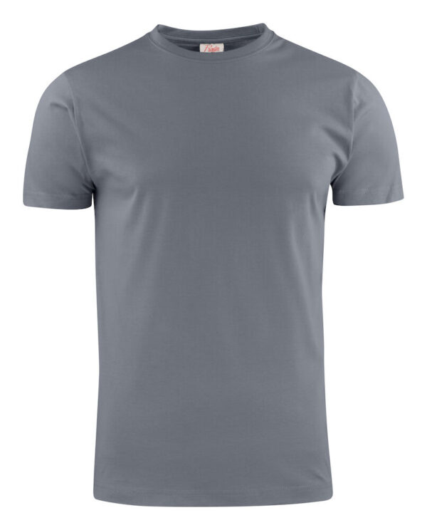 Moderne T-shirt med forstærkede skuldersømme og dobbelt søm i hals. Elastisk tolags rib i halsåbning. OEKO-TEX 100 certificeret. Findes i herre- og damemodel.